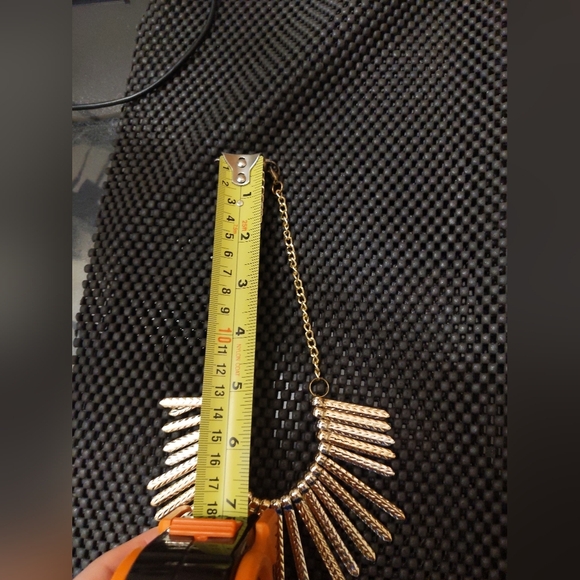 Gold Coloured Statement  Necklace - Picture 5 of 5